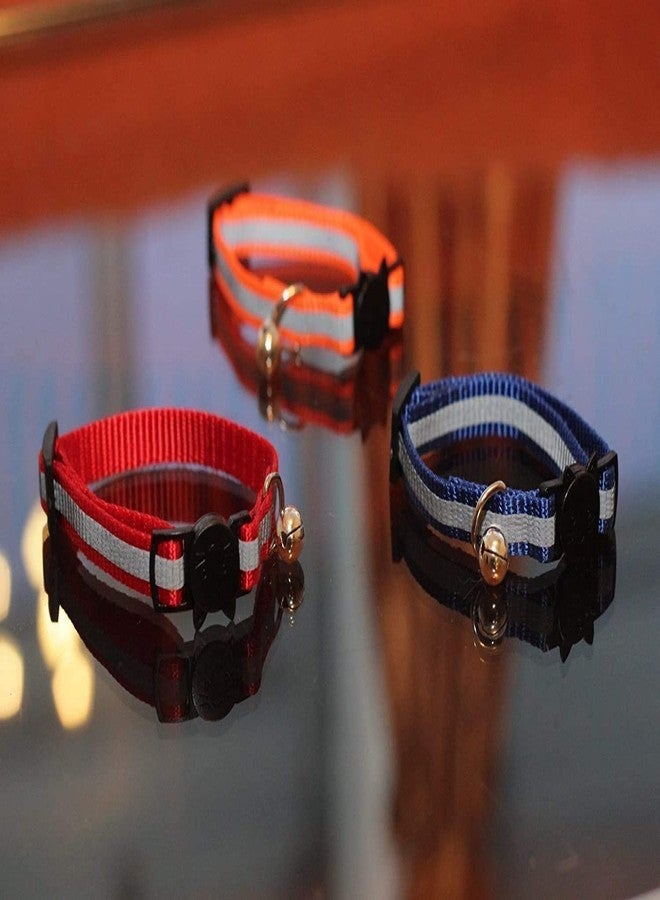 Pups&Pets طقم طوق ومقود من النايلون من Pps&Pets للجراء والقطط، عاكس للضوء للحيوانات الأليفة 0.5 بوصة، طوق نايلون مع مقود، سهل الفك والتهوية، طقم طوق للجراء والكلاب 10 مم (لون برتقالي) - Image 4